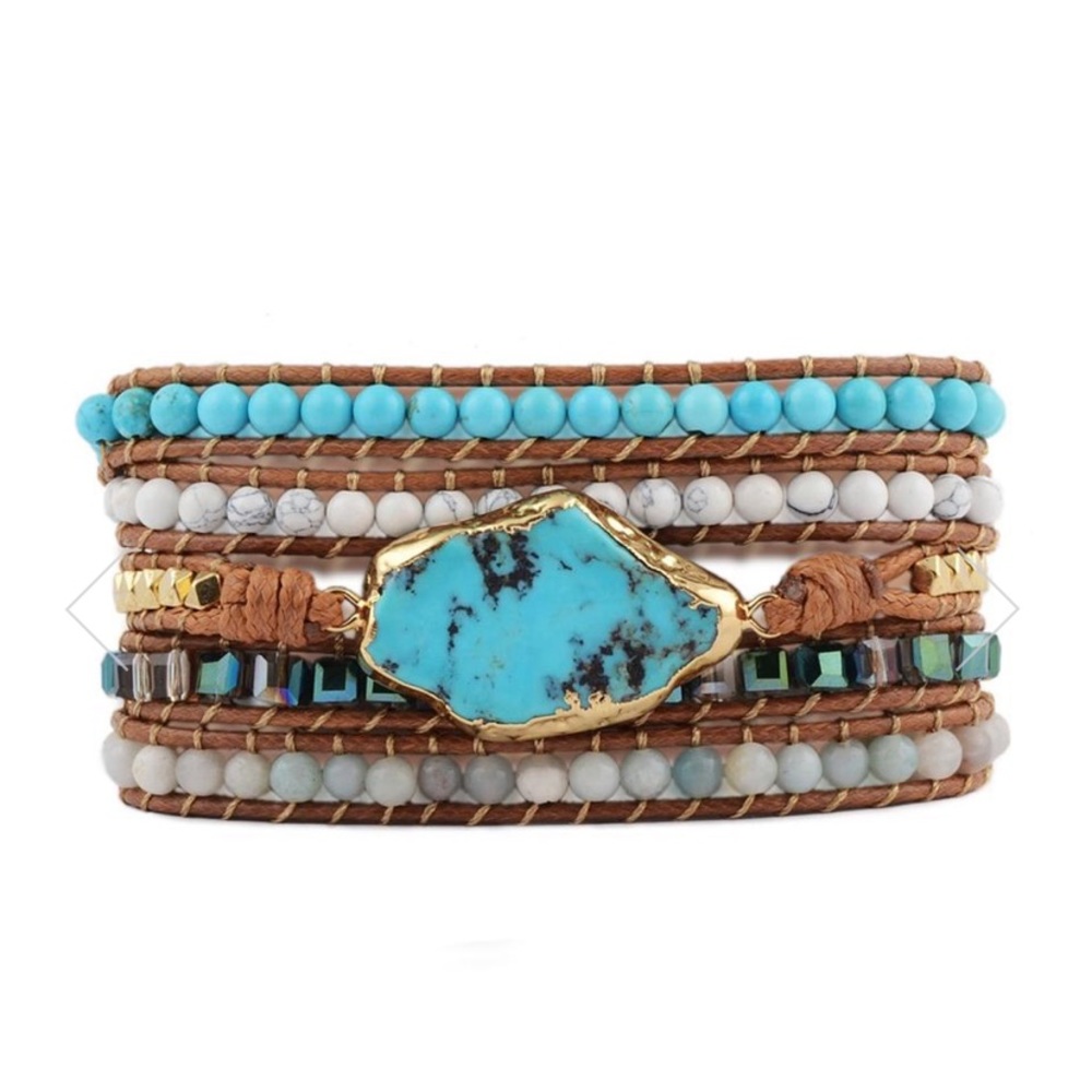 Turquoise wrap bracelet
